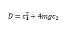 D=c1^2/4+mgc2